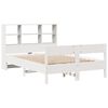 vidaXL Letto Libreria senza Materasso Bianco 120x200 cm Legno di Pino