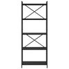 vidaXL Libreria Rovere Nero 60 x 30 x 155 cm Legno multistrato