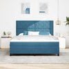vidaXL Letto a Sorgente LED Blu Scuro 180 x 200 cm Tessuto