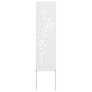 vidaXL Schermo per privacy in giardino Floreale Bianco 32 x 140 cm