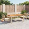 vidaXL Set da Pranzo da Giardino 3 pz con Cuscini Beige in Polyrattan