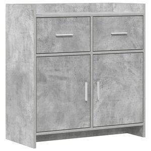 vidaXL Credenza Grigio Cemento 75 x 36 x 80 cm Legno ingegnerizzato
