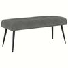 vidaXL Panchina con bottoni imbottiti Grigio Scuro 110 x 40 x 46 cm