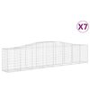 vidaXL Cesti Gabbioni ad Arco 7 pz 400x50x80/100 cm Ferro Zincato