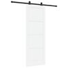 vidaXL Porta scorrevole Bianco e Nero 78 x 211 cm Pino massello