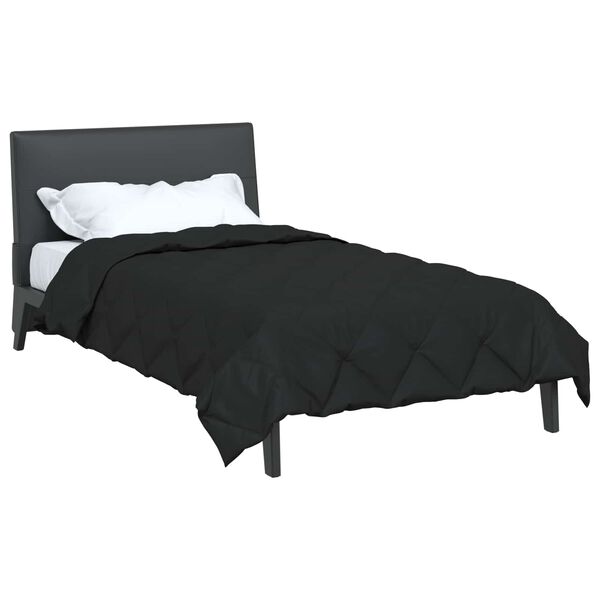 vidaXL Duvet Estivo Nero 200 x 135 cm Microfibra
