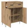 vidaXL Credenza Rovere artigianale 69,5 x 34 x 90 cm Legno multistrato