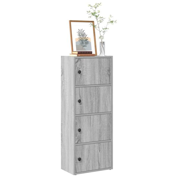 vidaXL Libreria Grigio Sonoma 40x24x102 cm in Legno Multistrato