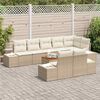 vidaXL Set Divano da Giardino 9 pcs Beige e bianco