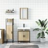 vidaXL Set Mobili da Bagno 3 pz Rovere Sonoma in Legno Multistrato
