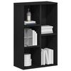 vidaXL Libreria Rovere Nero 50x25x80 cm in Legno Multistrato