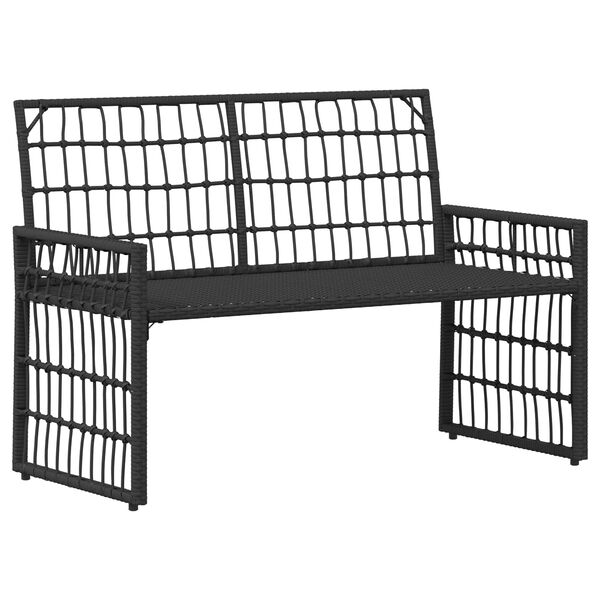 vidaXL Panchina da esterno Nero e Grigio scuro 116 x 55 x 82 cm