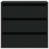 vidaXL Cassettiera Angolare Nera 60x41x58 cm in Legno Multistrato