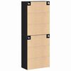 vidaXL Mobiletto a muro 2 pcs Rovere Nero 69,5 x 34 x 90 cm