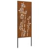 vidaXL Schermo per privacy in giardino Floreale Ruggine 50 x 140 cm