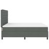vidaXL Letto a molle con materasso Grigio scuro 180 x 200 cm Tessuto