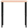 vidaXL Banco Lavoro 100x60x(73-99,5) cm Legno di Faggio Rettangolare