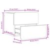 vidaXL Comodino 2 pcs Naturale 39 x 34 x 33 cm Legno di pino massello