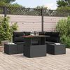 vidaXL Set Divano da Giardino con archiviazione 5 pcs Nero Poly Rattan