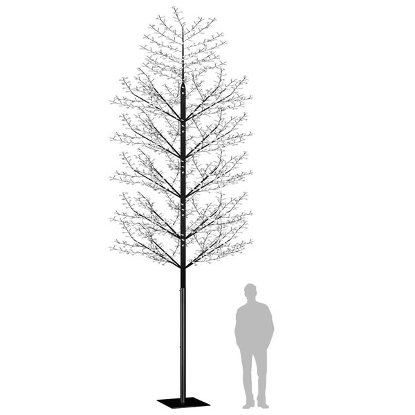vidaXL Albero di Natale 2000 LED Blu Ciliegio in Fiore 500cm