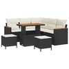 vidaXL Set Divano da Giardino 8 pz 5-Numero di posti Nero Poly Rattan