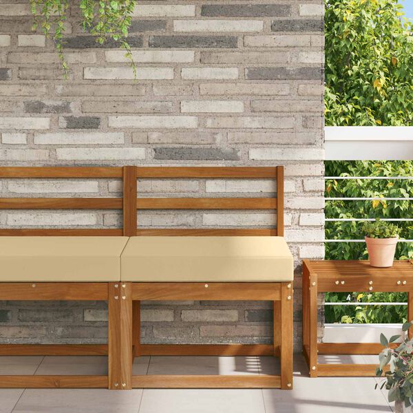 vidaXL Cuscino per divano da esterno Beige 60 x 60 x 8 cm Poliestere