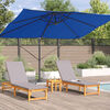 vidaXL Parasol Roma a braccio Blu e Nero 352 x 251 x 260 cm