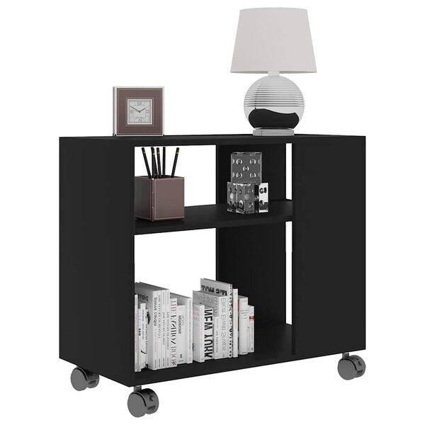 vidaXL Tavolino da Salotto Nero 70x35x55 cm in Legno Multistrato