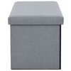 vidaXL Cassapanca Pieghevole in Simil Lino 76x38x38 cm Grigio Chiaro