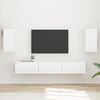 vidaXL Set mobile TV 5 pcs Bianco Lucido Legno multistrato