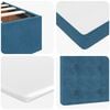 vidaXL Struttura Letto Pouf con Materasso Blu Scuro 120x200 cm Velluto