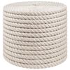 vidaXL Corda di Juta 14 mm Bianco 100% juta Tossa