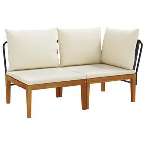 vidaXL 2 pz Set da Giardino con Cuscini Naturale