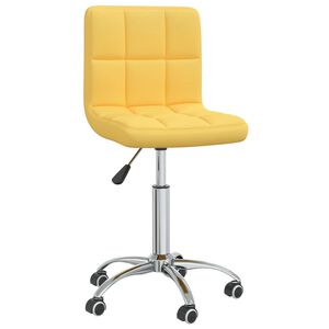 vidaXL Sedia da Ufficio Girevole Giallo Senape in Tessuto