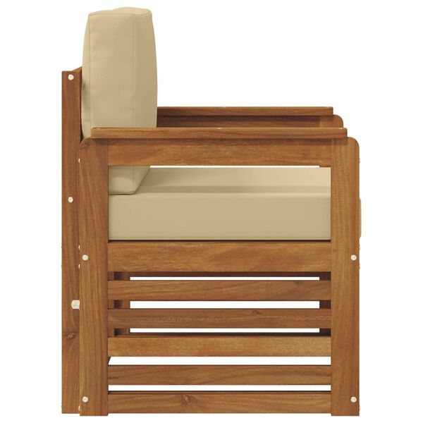 vidaXL Set di divani da esterno Legno di Acacia Massello e Poliestere