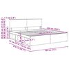 vidaXL Struttura del letto Calcestruzzo 180 x 200 cm Legno multistrato