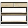 vidaXL Tavolo Consolle Rovere Sonoma 90x35x80 cm in Legno Multistrato