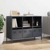 vidaXL Credenza Antracite 101,5x39x73,5cm in Acciaio Laminato a Freddo
