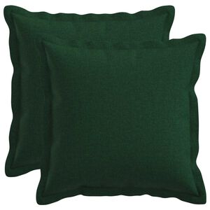 vidaXL Federa 2 pz HOUTEN Verde Scuro 30 x 30 cm Lino