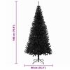 vidaXL Albero di Natale con 300 LED con supporto Nero 180 cm PVC