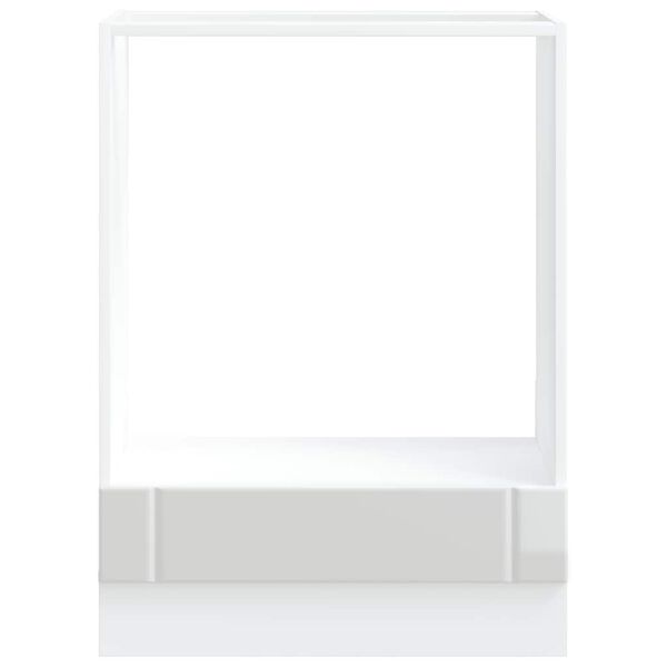 vidaXL Armadio Forno Lucca Bianco Lucido in Legno Multistrato