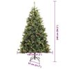 vidaXL Albero di Natale artificiale pieghevole con coni Verde 240 cm
