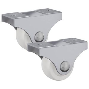 vidaXL Ruota 2 pz Bianco 42 x 11,5 x 29 mm Ferro