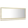 vidaXL Specchio Bagno Bianco e Rovere Sonoma 90x10,5x37 cm Multistrato