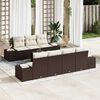 vidaXL Set Divano da Giardino 8 pcs Marrone Poly Rattan