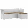 vidaXL Divano da giardino 4 posti con cuscini aspetto rattan PP Bianco