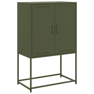 vidaXL Credenza Verde Oliva 68,5x38,5x107 cm in Acciaio