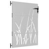 vidaXL Cancello da giardino 85x150 cm in acciaio Corten con design erba
