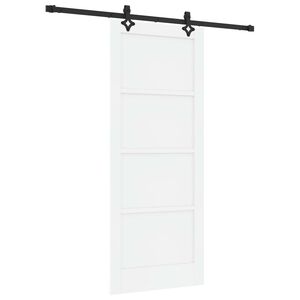 vidaXL Porta scorrevole Bianco e Nero 83 x 202 cm