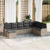 vidaXL Set Divano da Giardino 8 pcs Grigio chiaro Poly Rattan